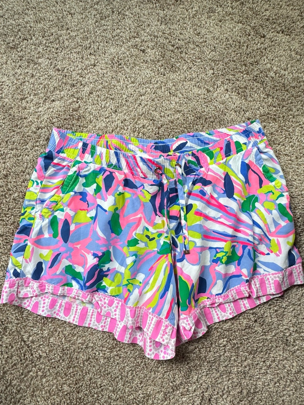 Lilly Pulitzer Multicolor Floral Elastic Waist Shorts